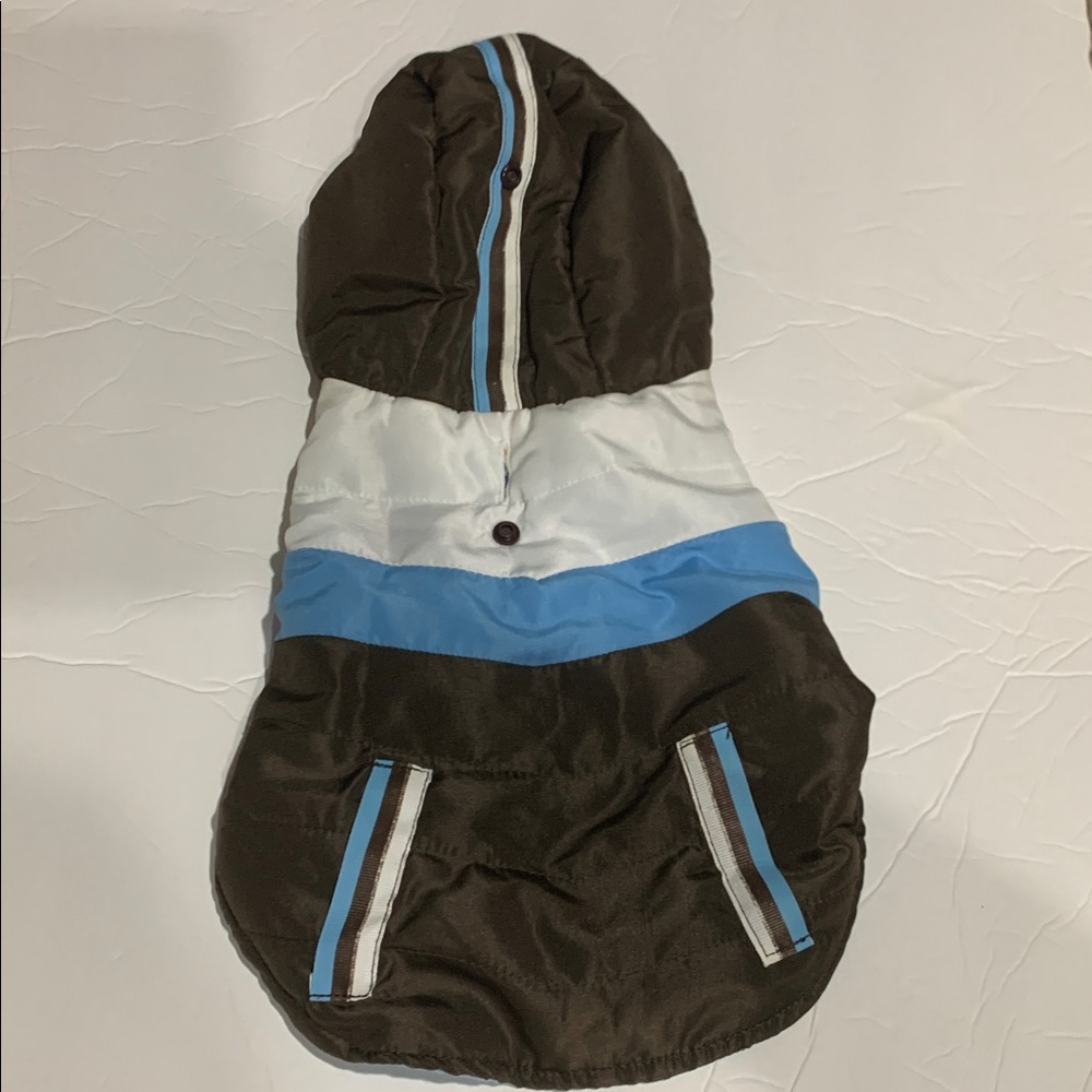 Fleece lined hooded dog coat